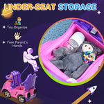 3 In 1 Ride On Push Car, Cartoon Robot Foot To Floor Slider | Pink