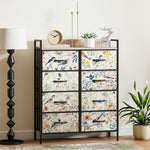 HOMCOM 8-drawer Chest Of Drawers, Fabric Dresser With Open Shelf