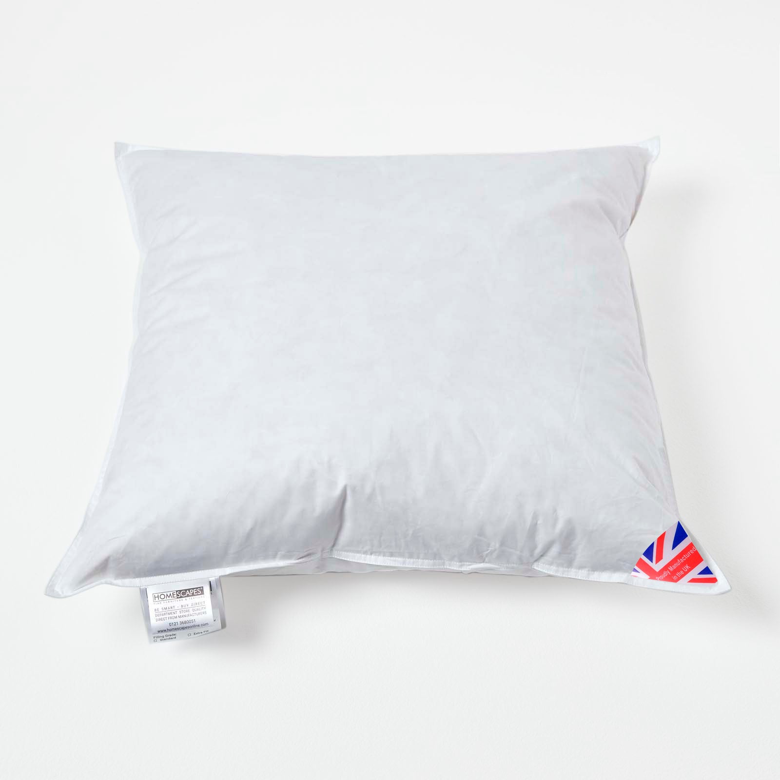 Duck Down Cushion Pad | 50cm x 50cm | White