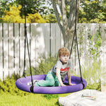 Nest Swing Seat For Kids, 100 Cm Diameter Saucer Tree Swing Set | Purple