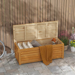 292l Outdoor Storage Box For Patio, Pool, Light Brown