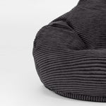 Dalton Cord Bean Bag Chair & Pouffe | Charcoal