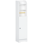kleankin Freestanding Bathroom Storage Unit With Adjustable Shelf, White