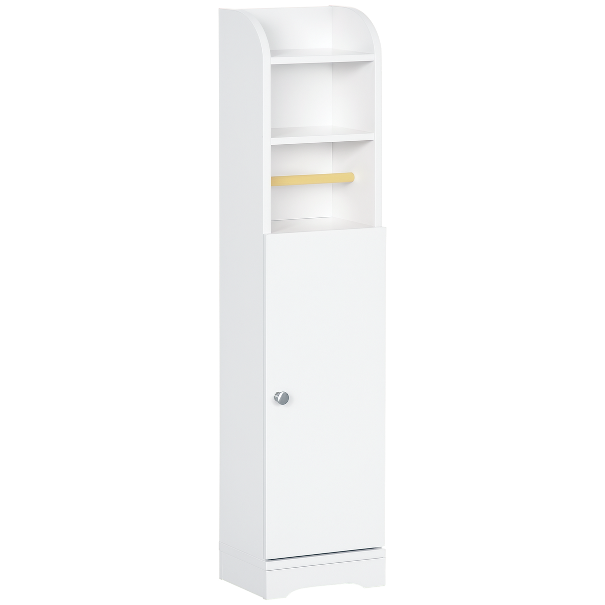 kleankin Freestanding Bathroom Storage Unit With Adjustable Shelf, White