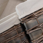 Wicker Grey Scandi Storage Basket With White Lining | Set-of-4 | White