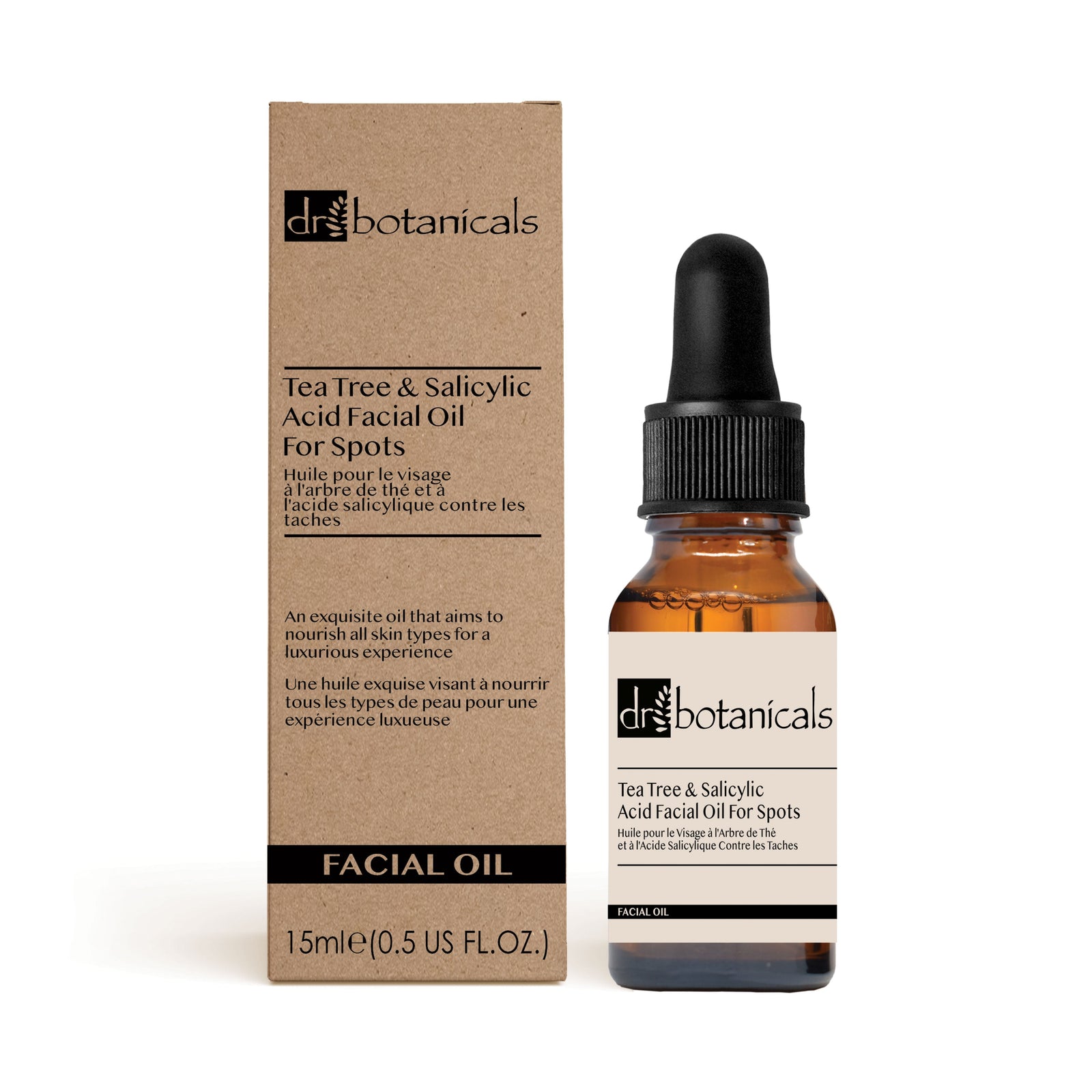 Eucalyptus, Tea Tree, Anti-ageing & Salicylic Acid Facial Oil For Spots 15ml For Acne And Oil Control