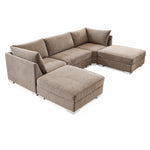 The Wentworth U-shaped Modular Corner Sofa With Deep Seat | 5 Seat | Beige