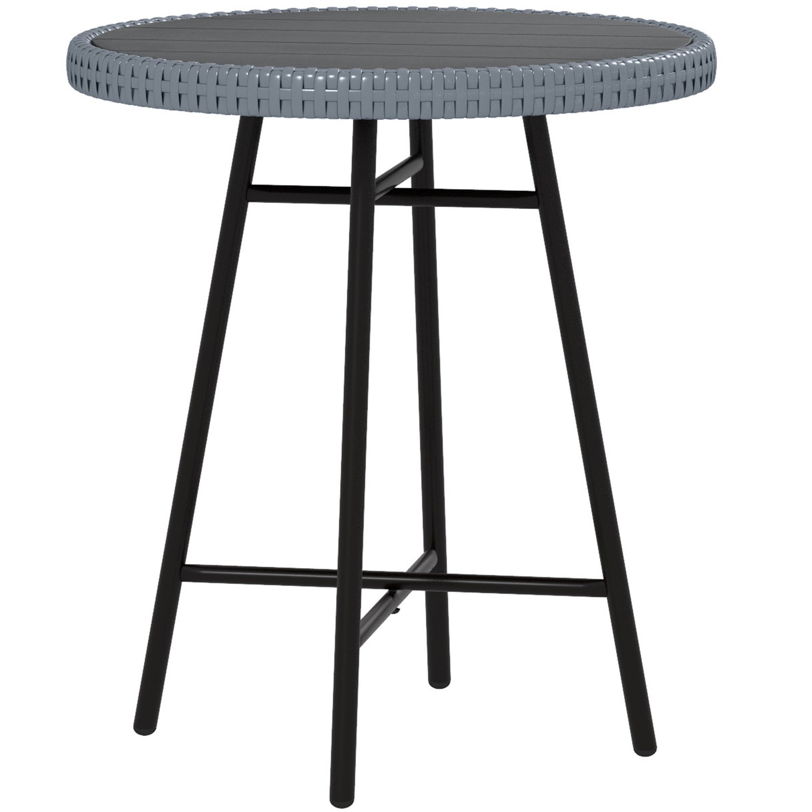 Outdoor Coffee Table, Plastic Wood Top, X-shape Support