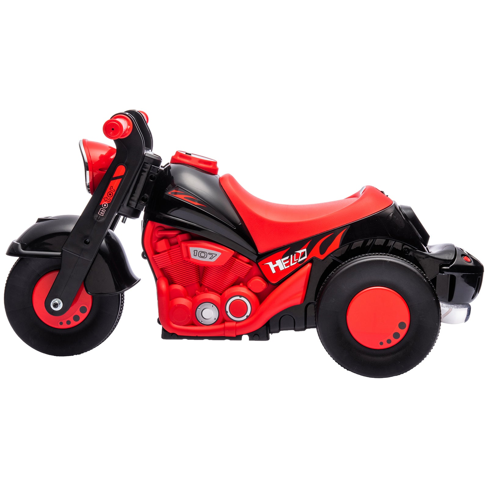 Ride On Car Foot To Floor Kids Car W/ Music, Bubble | Black