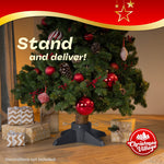 Grey Christmas Tree Stand By Christmas Village Adjustable Screws 1l Reservoir