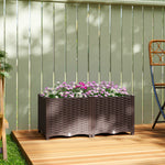 Plastic Raised Garden Bed With Legs And Drainage Holes And Plugs | M | Brown