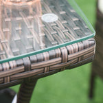 Rattan Bistro Set Garden Chair Table Patio Outdoor