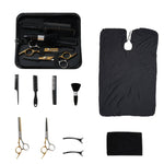 11-piece Hair Cutting Scissors Thinning Shears Set | Gold & Silver