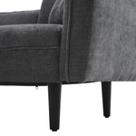 Linen Chaise Lounge With Tray Table