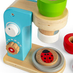 Wooden Microscope, Includes 3 Lenses And 10 Wooden Discs