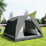 3-4 Person Camping Tent, Waterproof Tent | Dark Grey