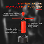 Boxing Punch Bag Stand With Rotating Flexible Arm | Black