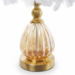 Breeins Glass & Iron Table Lamp With 12w Bulb