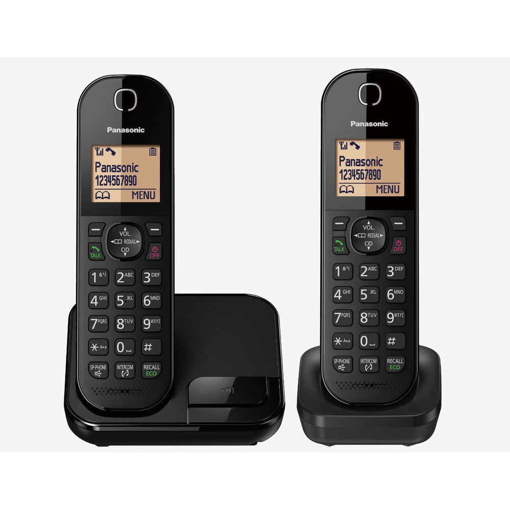 Kx-tgc412eb Digital Cordless Phone With Twin Handsets | Black
