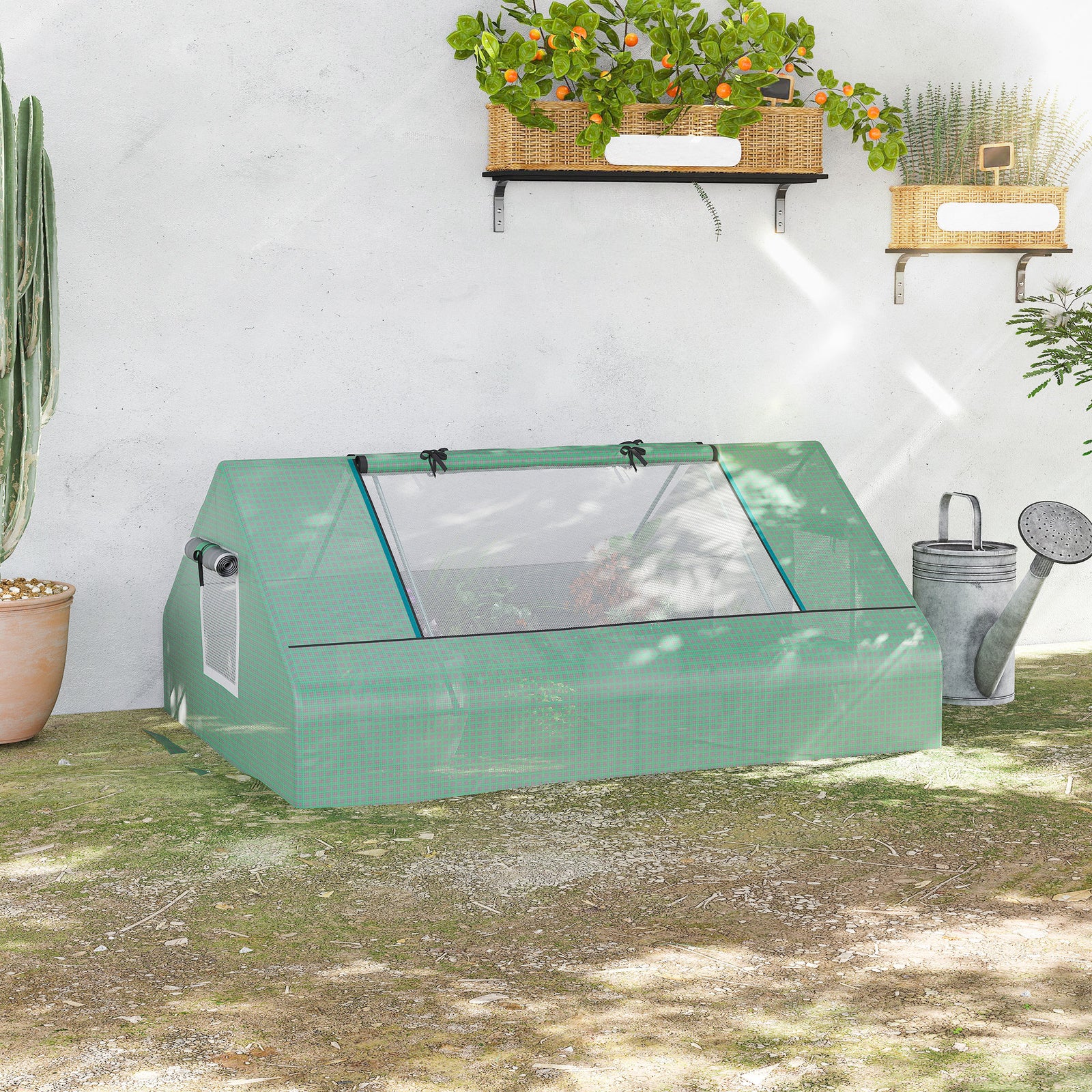 Mini Greenhouse With Zipped Windows 180x140x80cm
