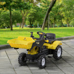 Pedal Go Kart Ride On Excavator W/ Front Loader Digger, Four Wheels Child