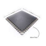 40mm Premium Reversible Eva Tatami Foam Mats  | Set-of-12 | Black & Grey