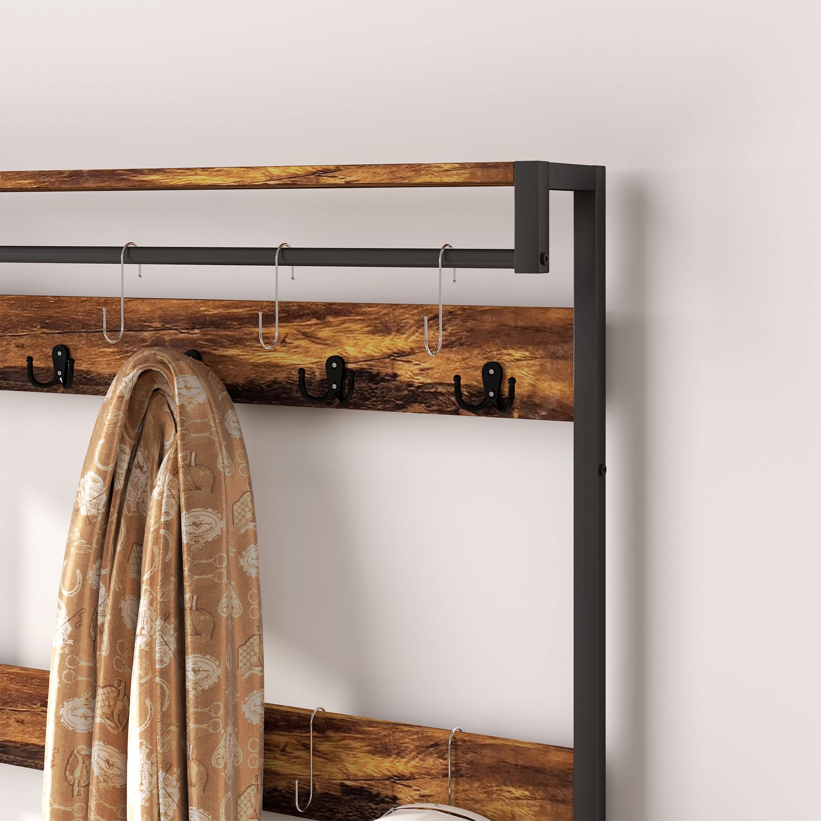 Coat Rack With Drawer, 4-in-1 Hall Tree With Coat Stand
