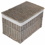 Wicker Grey Wash Finish Storage Basket | Extra Large | Gray