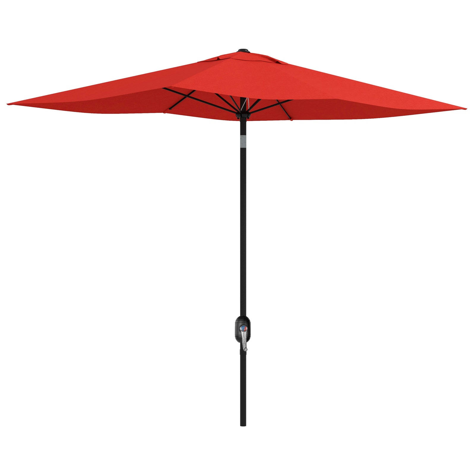 2 X 3(m) Garden Parasol Rectangular Market Umbrella W/ Crank