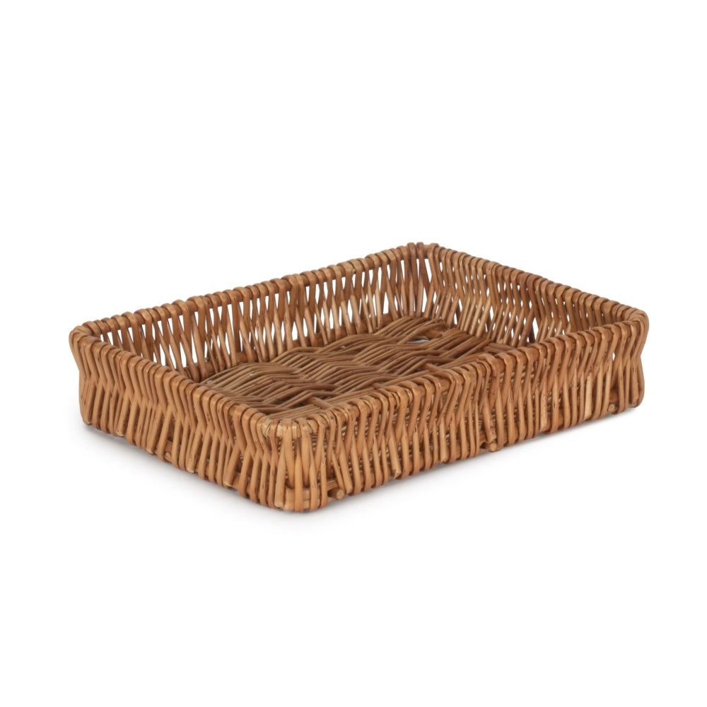 Wicker Shallow Tray | Large | Brown