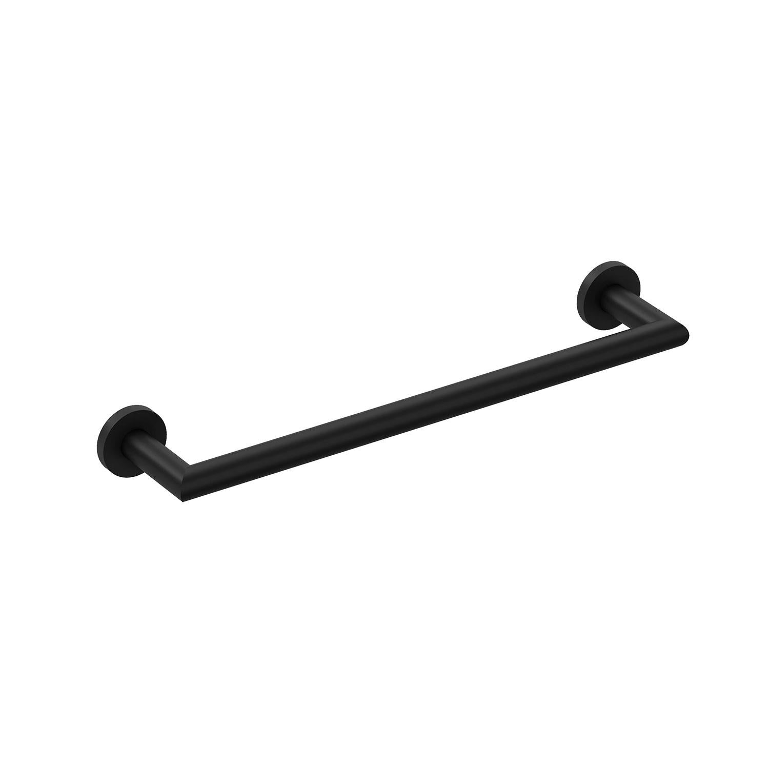 Towel Rail, Black Matt, Wall-mounted, 40 Cm. Collection Kubic