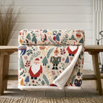 Deyongs Drammen Village Sherpa Fleece Throw – Printed Scandi Blanket