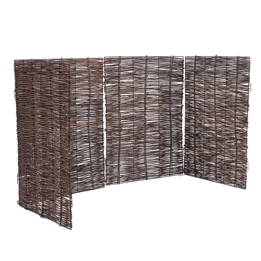 Trash Can Fence Wicker Privacy Fence | Large | Brown