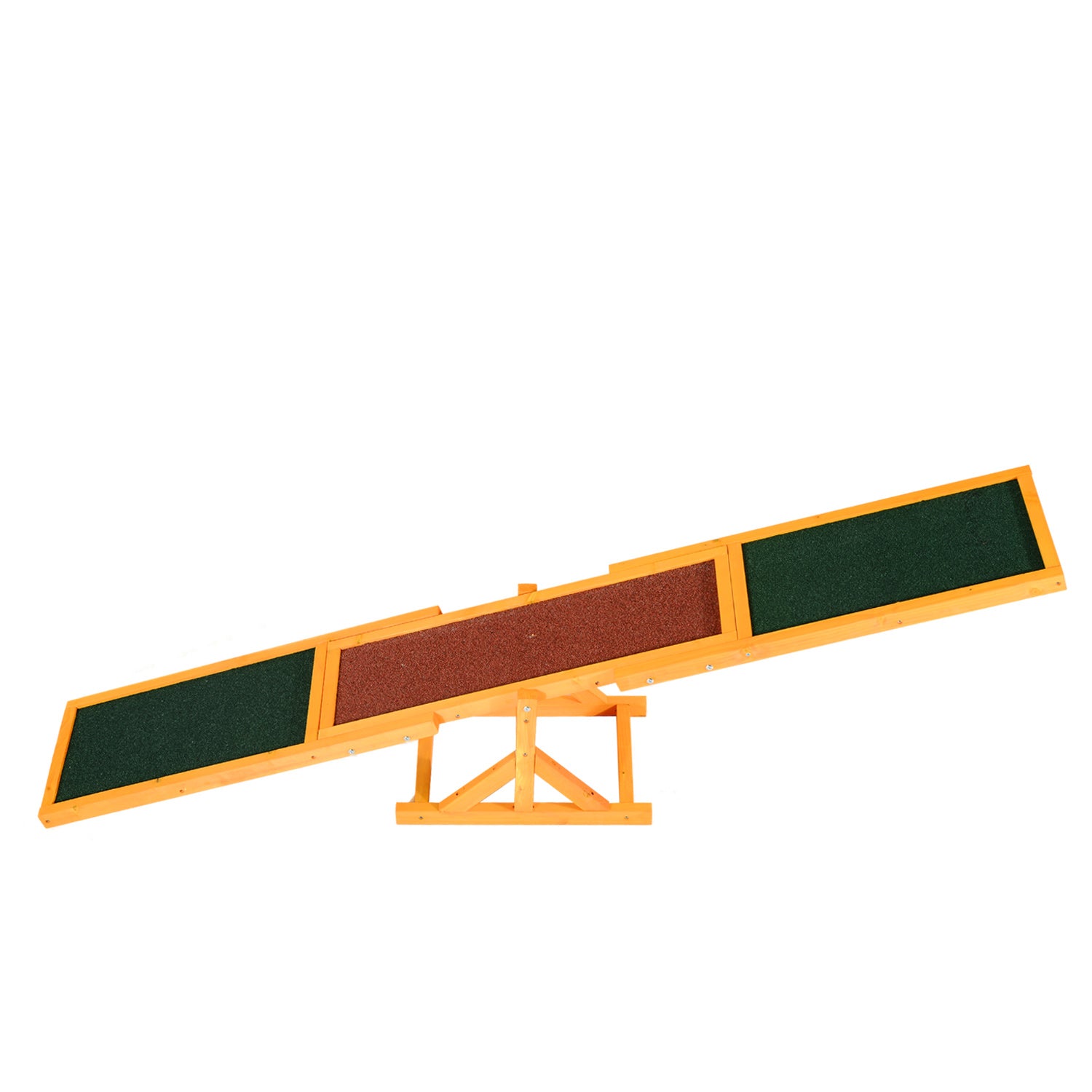 Wooden Pet Seesaw For Big Dogs With Anti-slip Surface, 180 X 30 X 30cm | Brown