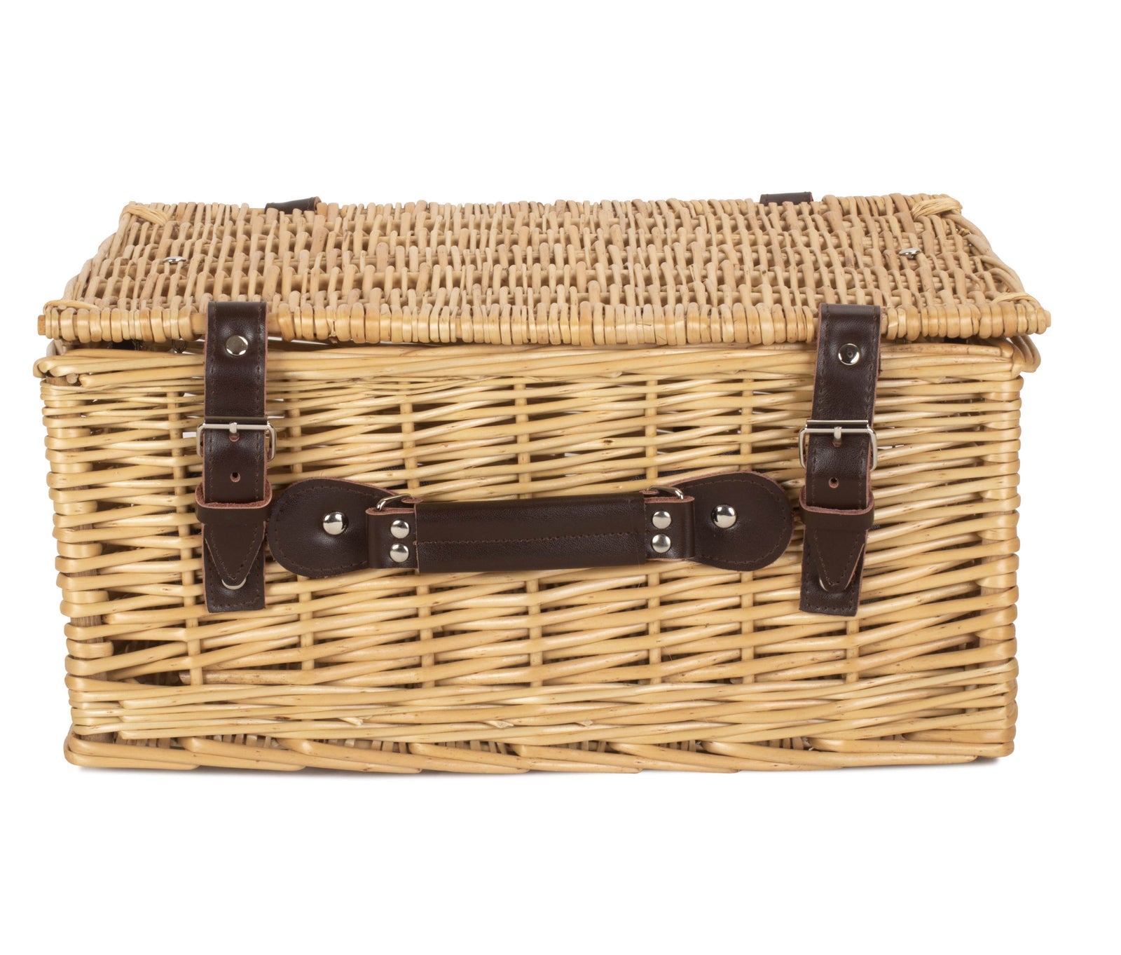 Wicker Buff 40cm Picnic Basket | Brown