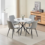 Stylish Seattle Dining Table Set With 4 Amelia Velvet Chairs