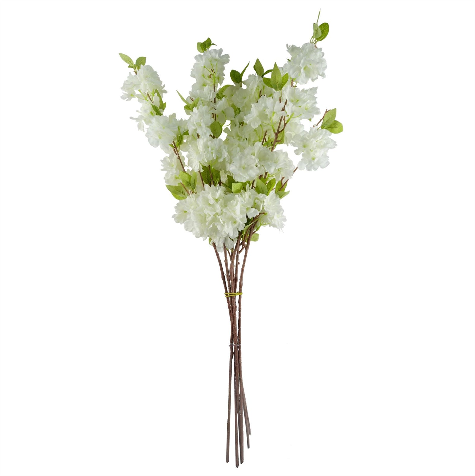 Pack Of 6 X 100cm White Artificial Blossom Stem