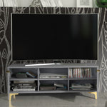 Tide Crest Tv Unit 120cm - Fluted Design | Dark Grey