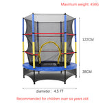 4.5ft Kids Mini Trampoline With Safety Enclosure