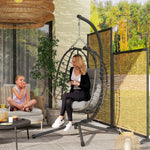 Rattan Egg Chair, Adjustable | Light Grey