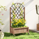 Raised Garden Bed With Metal Trellis