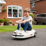 12v Electric Wiggle Car With Pedal, 2 Speeds, Soft Start | White