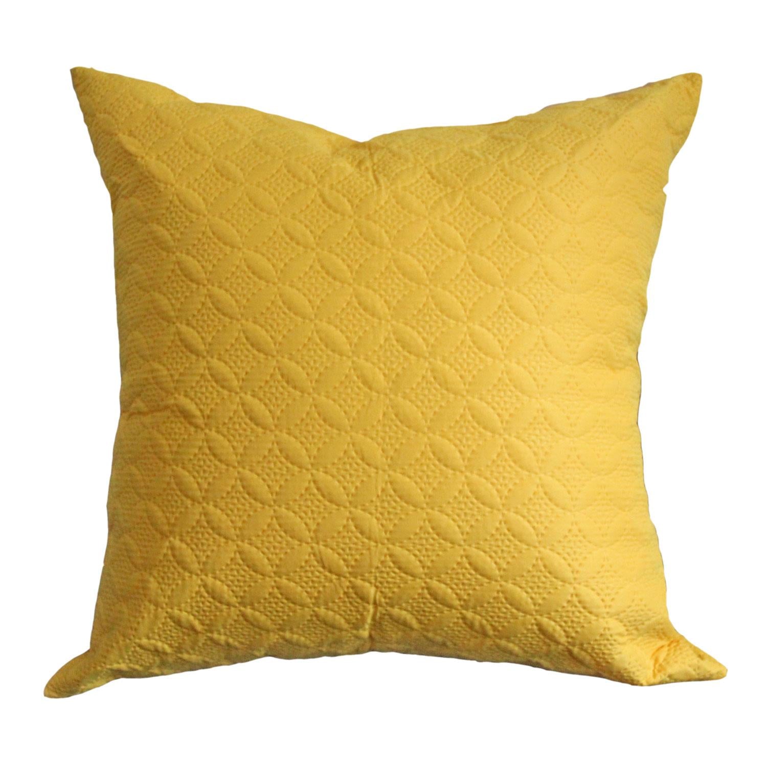 Ultrasonic Quilted Embossed Cushion Cover | 80cm x 80cm | Yellow