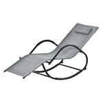 Zero Gravity Rocking Lounge Chair With Pillow | Grey