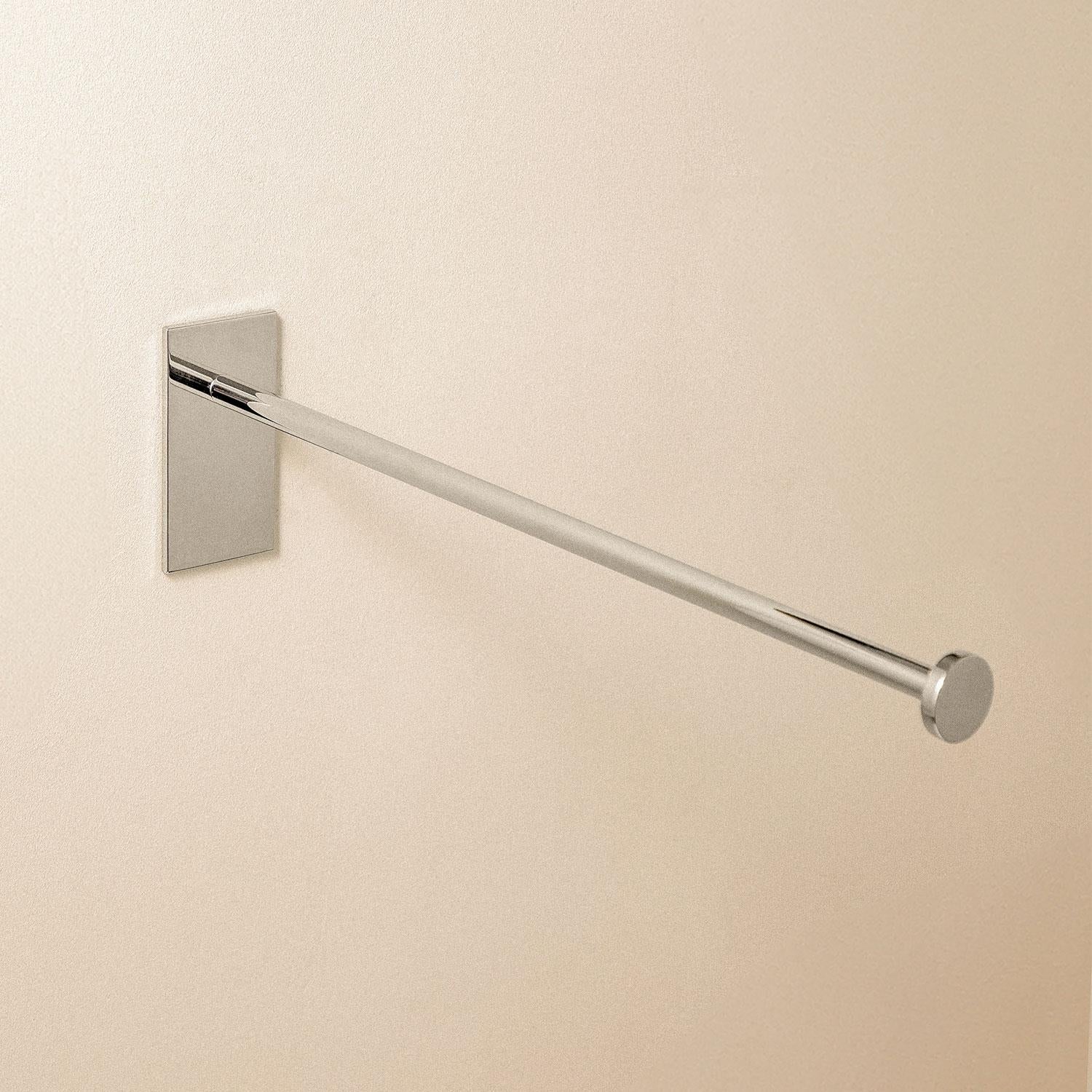 Single Arm Towel Rail, 30cm, Self-adhesive, Chrome, Stick Collection