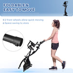 2-in-1 Folding Exercise Bike Upright Cycling Machine | Black