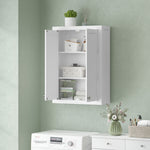 HOMCOM Wall Mounted Storage With Adjustable Shelves, Bathroom Wall Cabinet