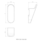 Towel Hook Coat Hook 2 Pieces Compatible With Alife Collection | Light Grey