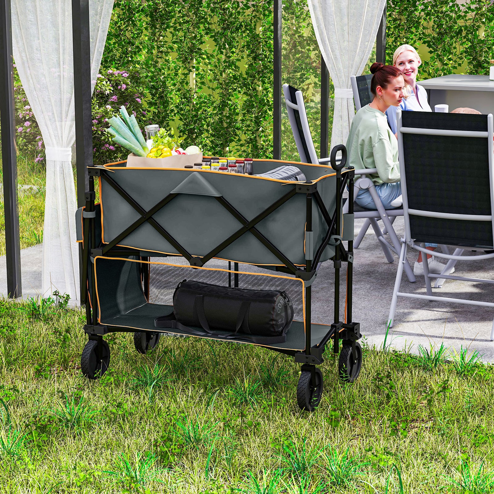 200kg Double Decker Trolley, 350l Capacity | Gray