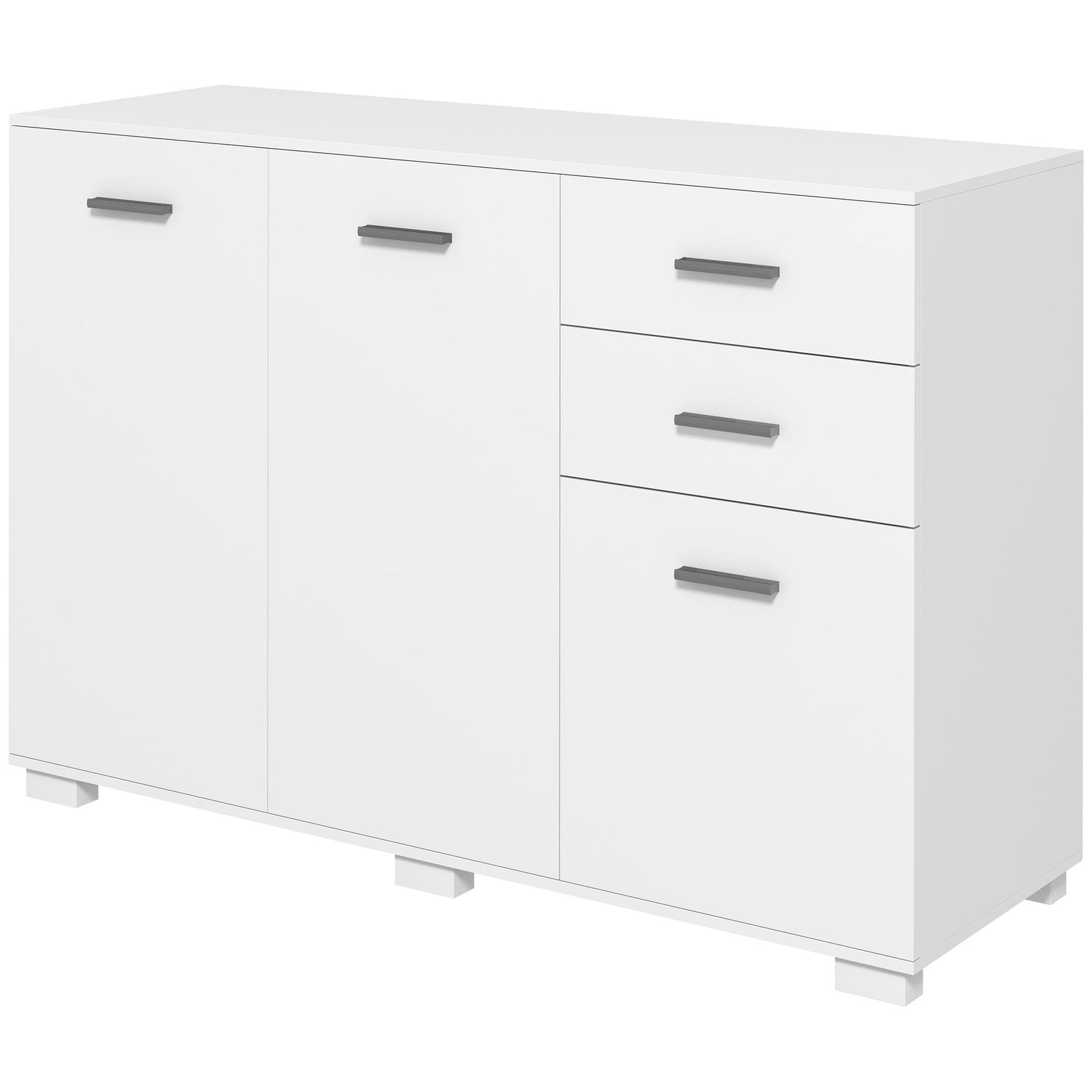 Sideboard Kitchen Storage Cabinet 2 Drawers And Shelves | One Size | White